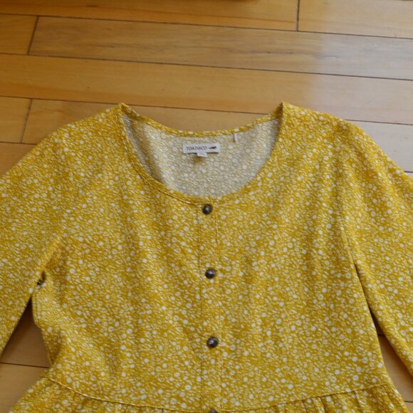 TOAD&CO manzana tiered long sleeve dress in pike ditsy print Size S - Picture 4 of 13